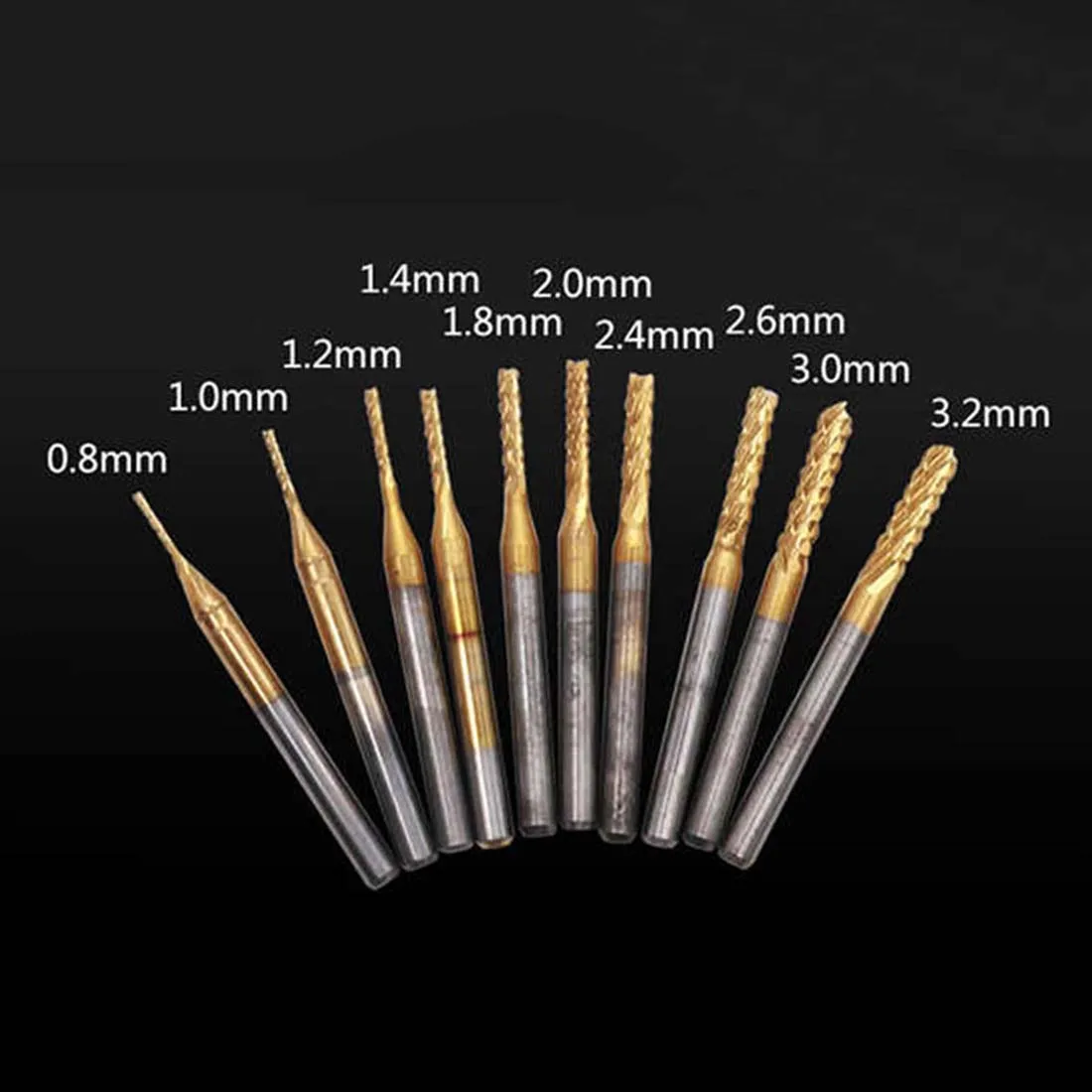 

1.5mm - 3.175mm Tungsten Steel Metalworking Tool End Mill Rotary High Hardness Pro Durable High Wear Resistance High Strength