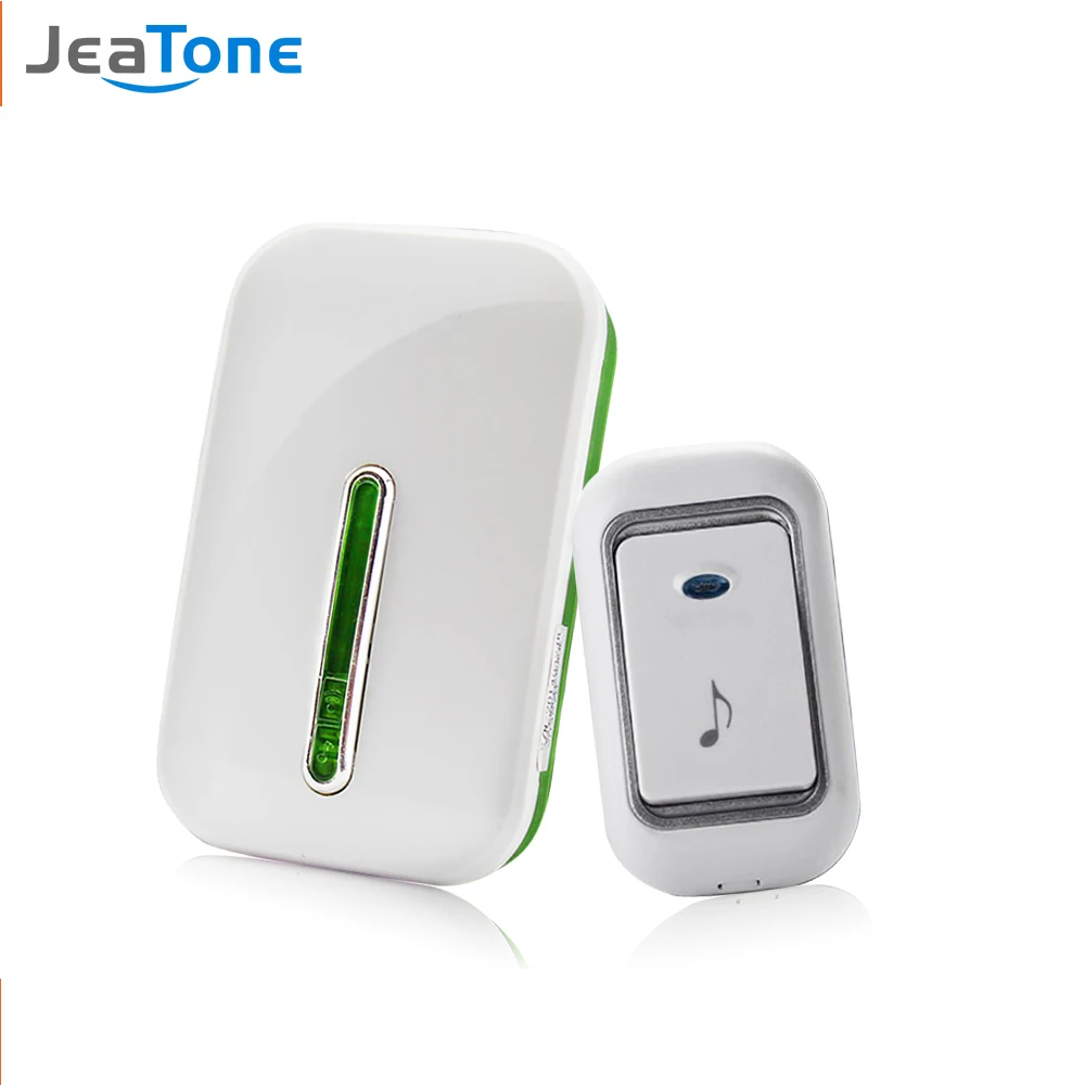 

Беспроводной дверной звонок Jeatone, домашняя сигнализация безопасности, умный дверной звонок 3 в 1, многофункциональная дверная кнопка, легкая...