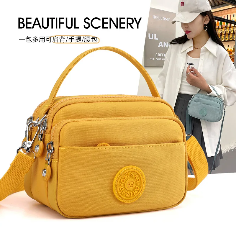 

New waterproof nylon cloth bag large capacity outdoor commuter messenger bag all-match casual shoulder bag fashion handbag