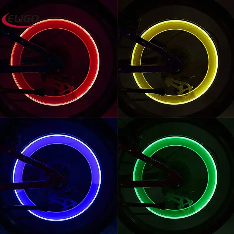 2 шт. светодиодные фары для велосипеда колесо шток клапана Кепки легкий Горный