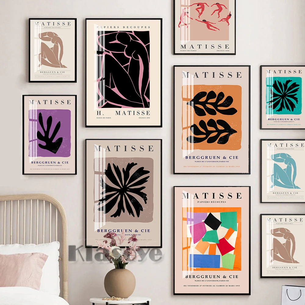 

Matisse Exhibition Museum Poster Retro Wall Art Canvas Painting Vintage Prints Art Modern Home Room Decor Gallery Wall Picture