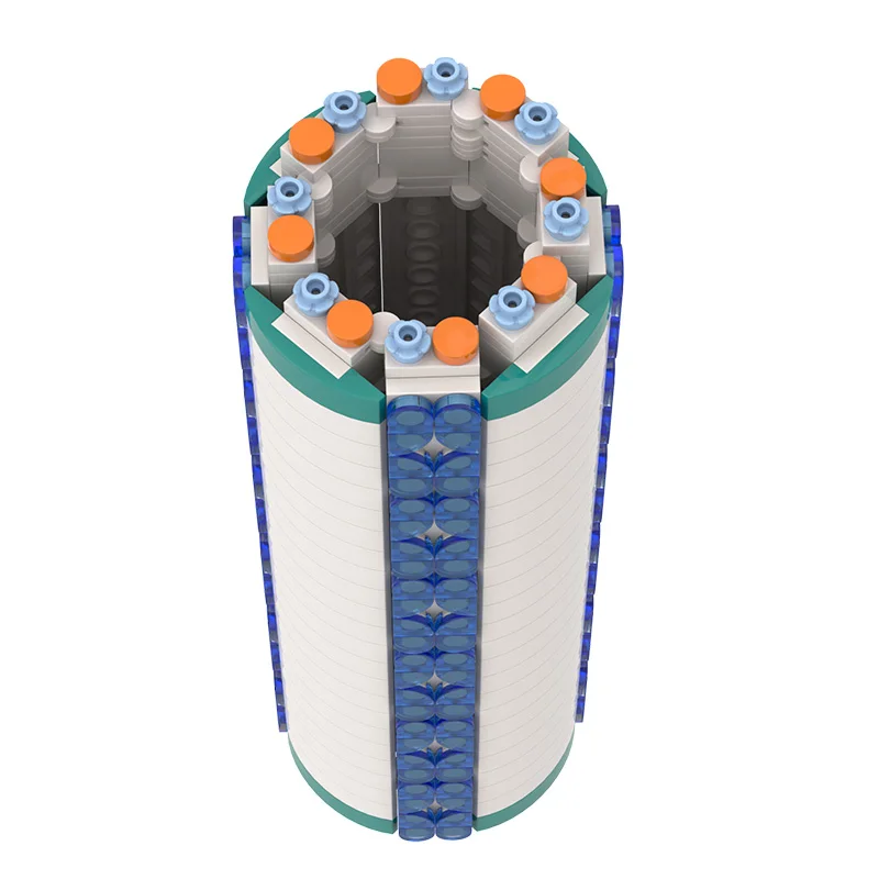 

402 шт., Детский конструктор «Город МОС», темно-синие, зеленые, белые вазы