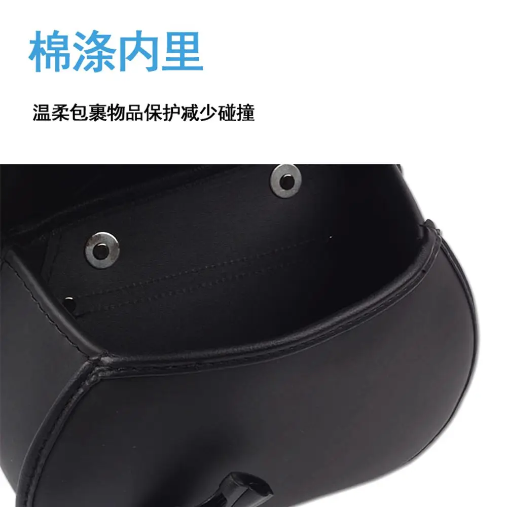 Винтажные черные мотоциклетные сумки-седло для заднего сиденья кожаная