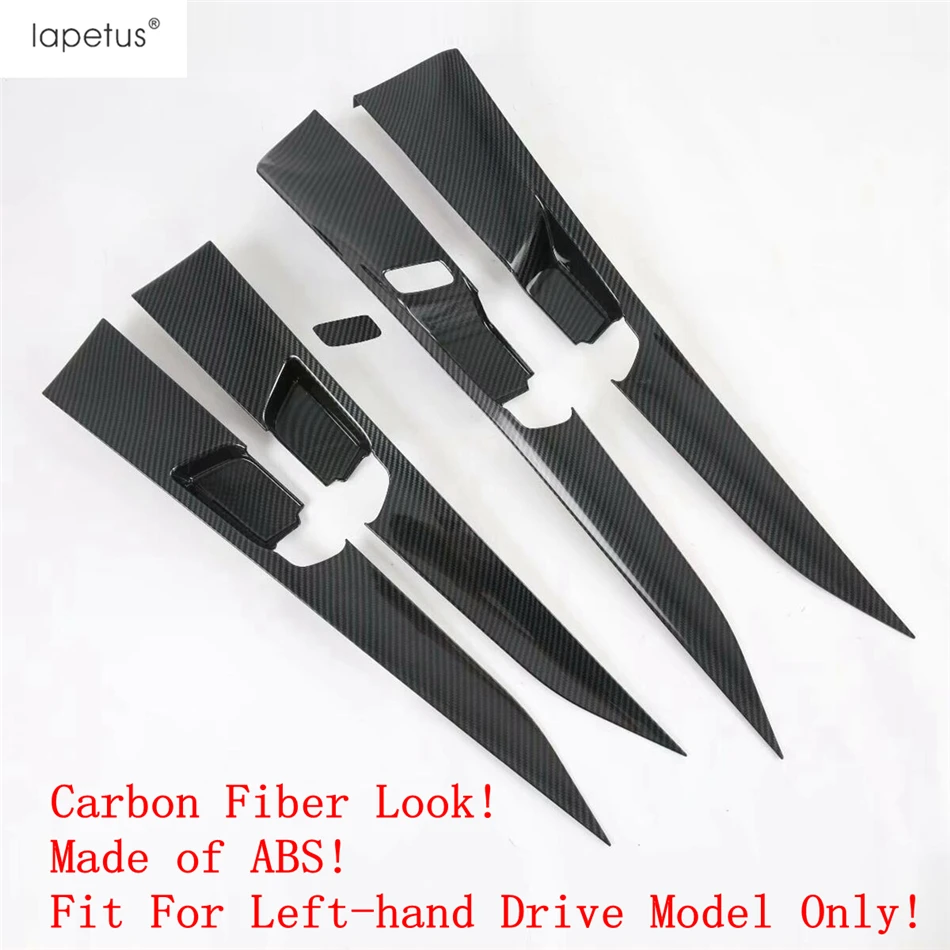 

Inner Door Armrest Window Lift Button Control Panel Cover Trim For KIA Optima / K5 GT 2021 ABS Carbon Fiber Look Interior Kit