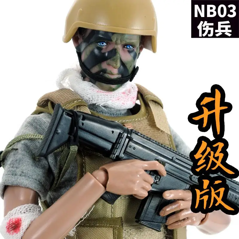 PATTIZ 1/6 спецназ фигурка солдата(12/шт) модель игрушки военный армейский боевой игровой день рождения - Цвет: 12 piece