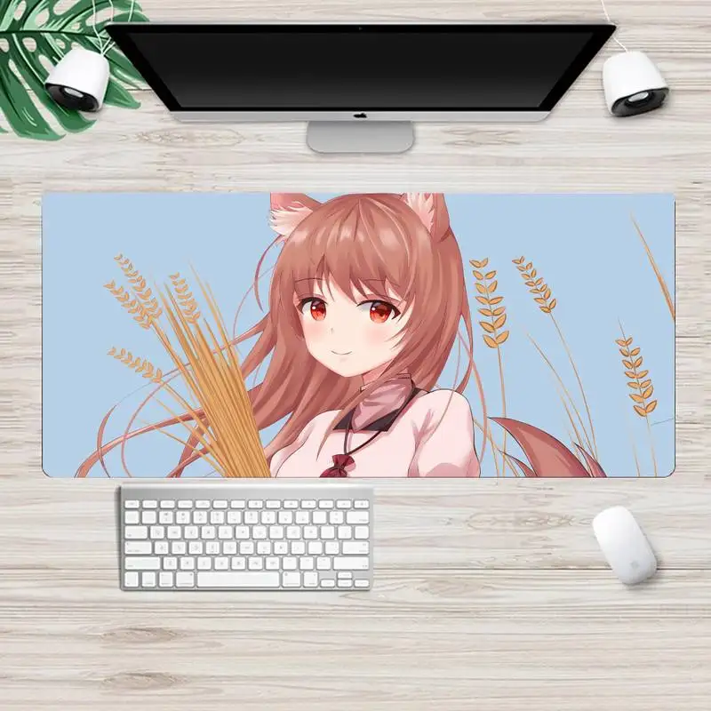 

Игровой коврик для мыши и ноутбука Spice And Wolf XL, большой игровой коврик для клавиатуры и ПК, Настольный коврик для компьютера, планшета, коврик ...