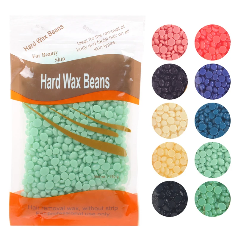 

100g/Bag Wax Beans No Strip Depilatory Hot Film Hard Wax Pellet Waxing Bikini Face Legs Body Hair Removal Bean For Women Men