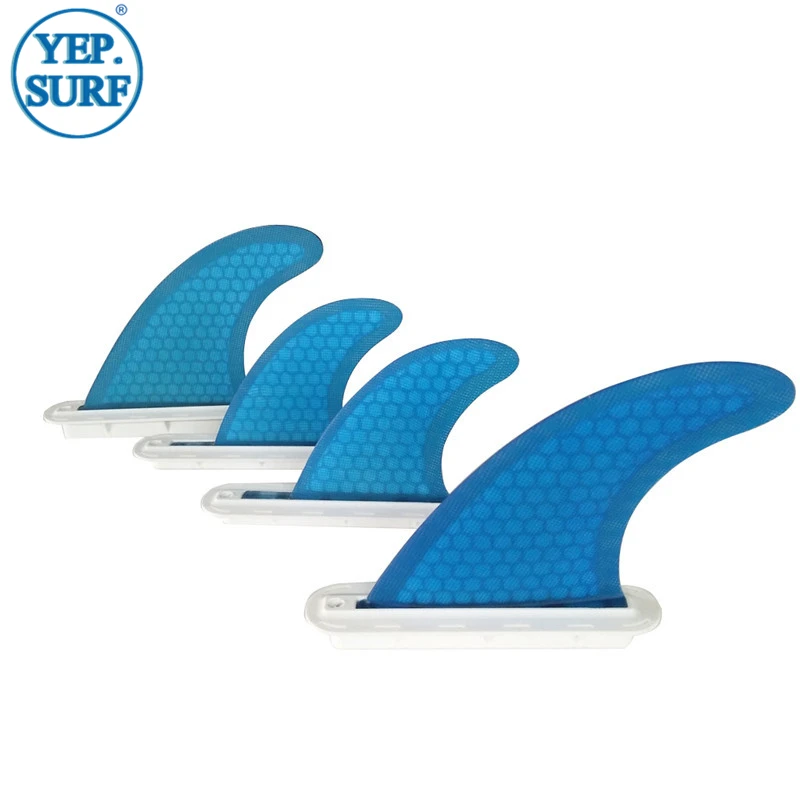 Одиночные вкладки M + GL синий плавник для серфинга набор четырехплавников из