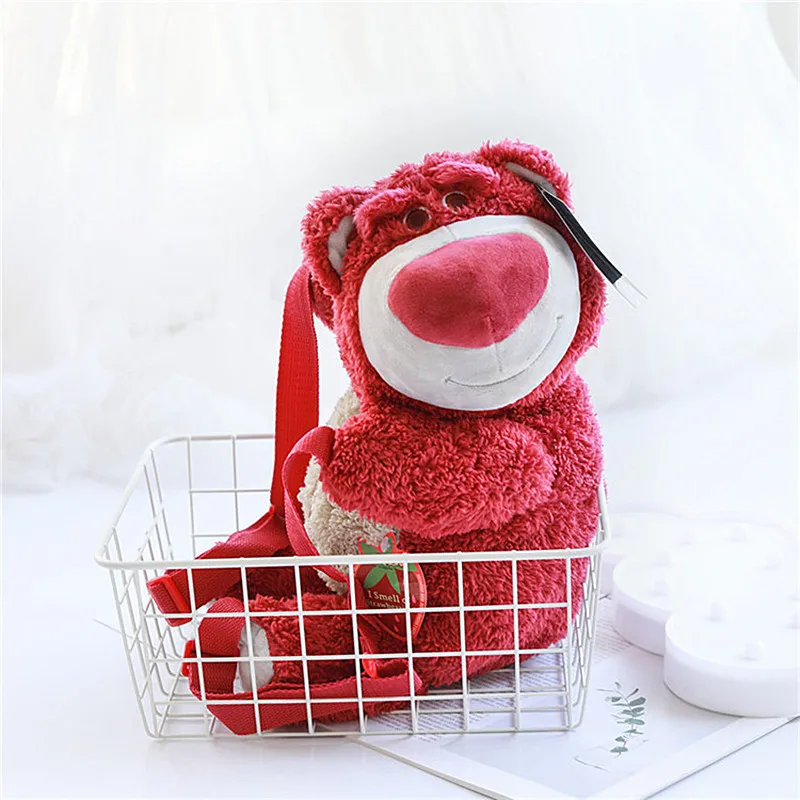История кривые вещи клубничный медведь плюшевая кукла девушки сумки на плечо