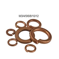 free shipping 20pcs din127 m3 m4 m5 m6 m8 m10 m12 spring bronze copper brass split spring lock washer