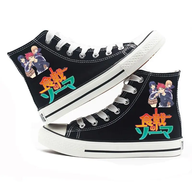 

Anime Cos Food Wars Casual Ankle Canvas Shoes Hook Loop Flat plimsolls shoes Sneakers