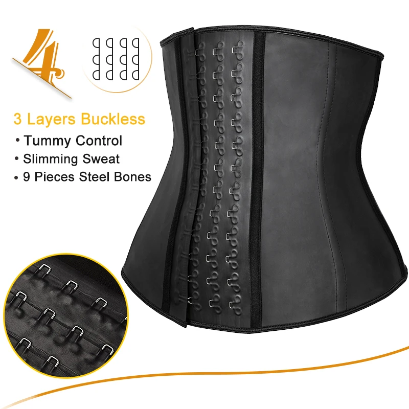 Women Shapewear Extra Strong Latex Steel Boned Waist Trainer Workout Hourglass Belt Waist Cincher Trimmer Long Torso Fajas