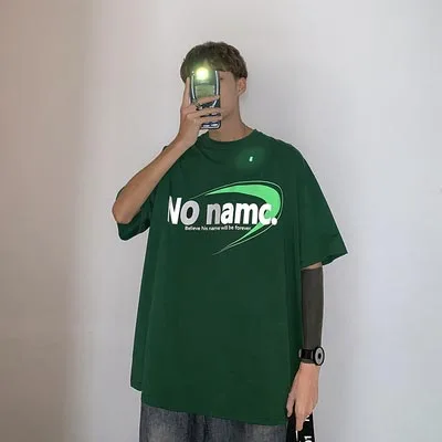 

New short-sleeved T-shirt male loose men's large size t-shirt round neck half sleeve t blood