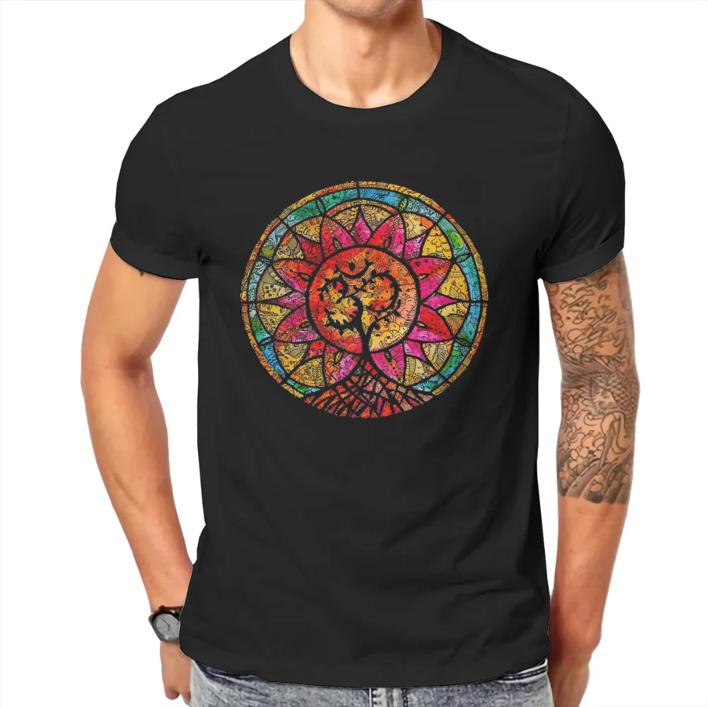

Flower Beauty Beautiful 100% Cotton TShirts Tree of Life Mandala Distinctive Homme T Shirt New Trend Clothing Size S-6XL