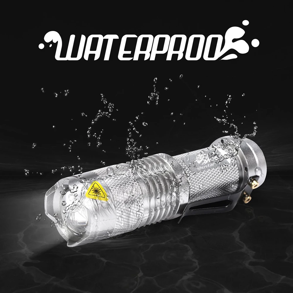 Цветной Водонепроницаемый светодиодный фонарик высокой мощности миниатюрный