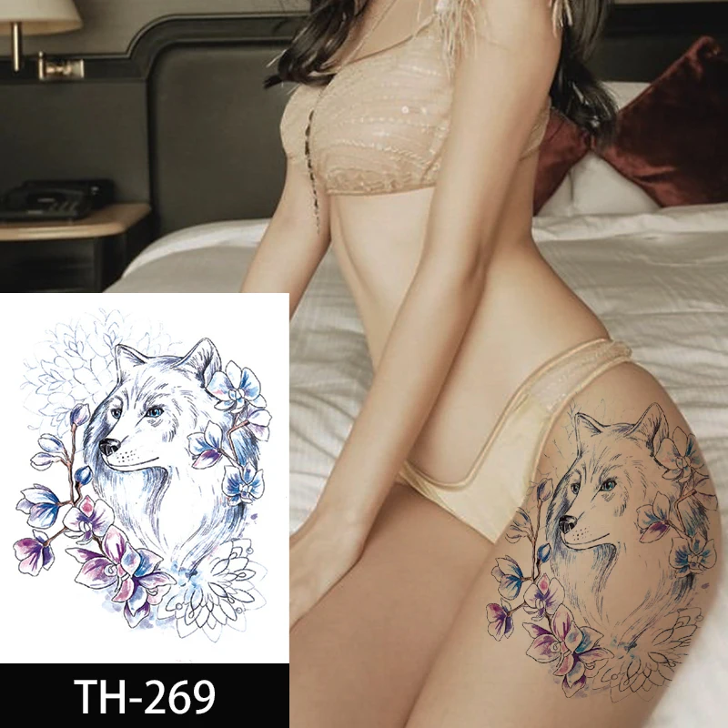 

Chest Waterproof Temporary Tattoo Sticker Tattoo Sleeves Butterfly Flowers Body Art Waist Arm Fake Sleeve Tattoo For Women's