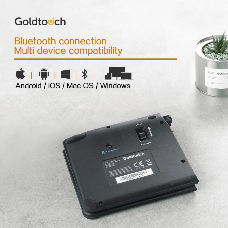 Goldtouch Ergonomic Bluetooth Wireless Mini Keyboard Folding Deformable Portable Stretchable For Computer PC Laptop Macbook