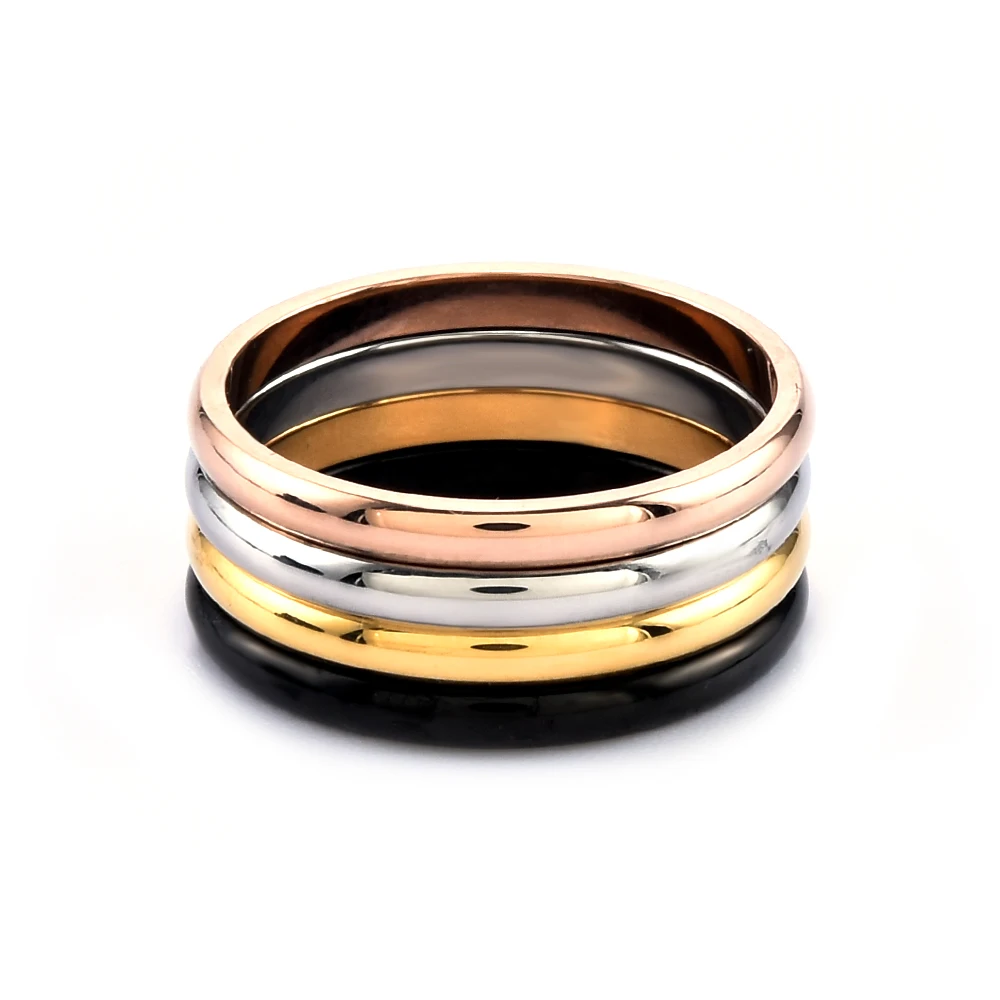 2019 розовое золото Серебряное 2 мм тонкое штабелируемое кольцо из нержавеющей