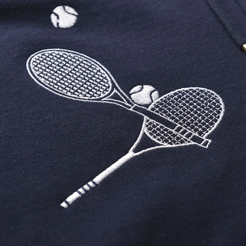 

2021 TB THOM men's Tennis racket embroidery casual shorts summer sport men cotton short pants male gray dark blue