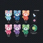 6 шт.компл. REGGEDY Плюшевый цветок искусство серия Лилия синяя Роза Беллис Сакура Лавандер Клевер экшн-фигурки Q мини ПВХ Модель Куклы