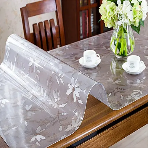 Floral 1.5mm Thick Защитный коврик-60x24 дюймов водонепроницаемый пластиковый настольный протектор для 5 футов стол прямоугольник виниловое покрытие для стола ПВХ Настольный коврик f - Цвет: Floral 1.5mm Thick