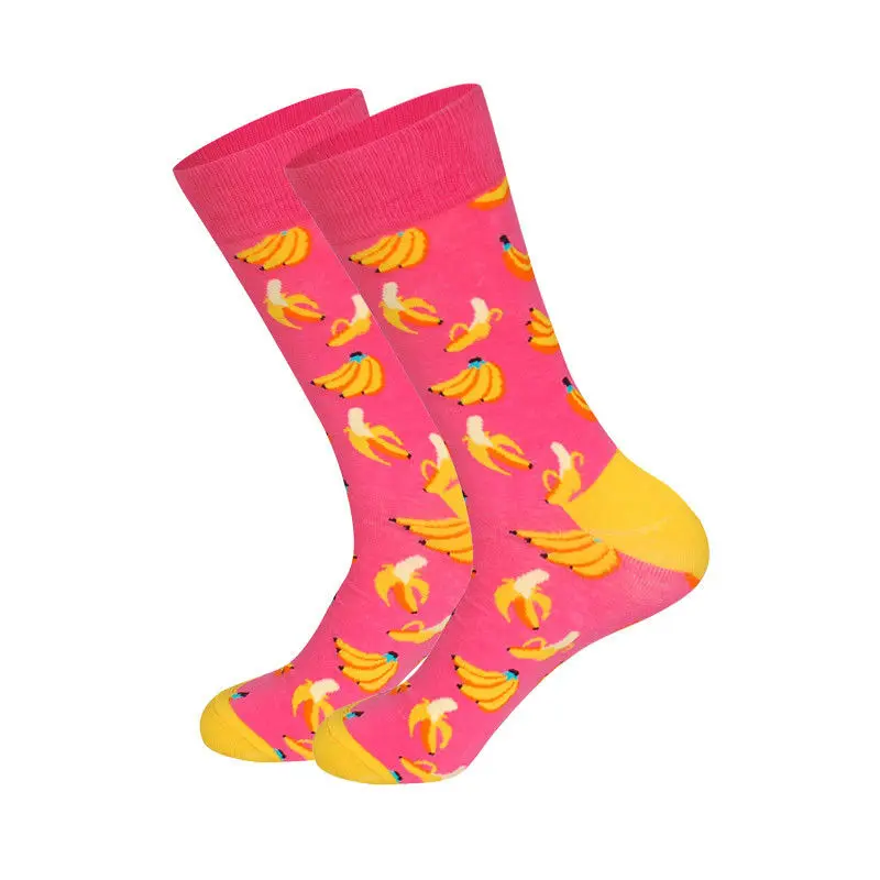 Мужские хлопковые носки LIONZONE с фруктовым принтом арбуз клубника груша яблоко