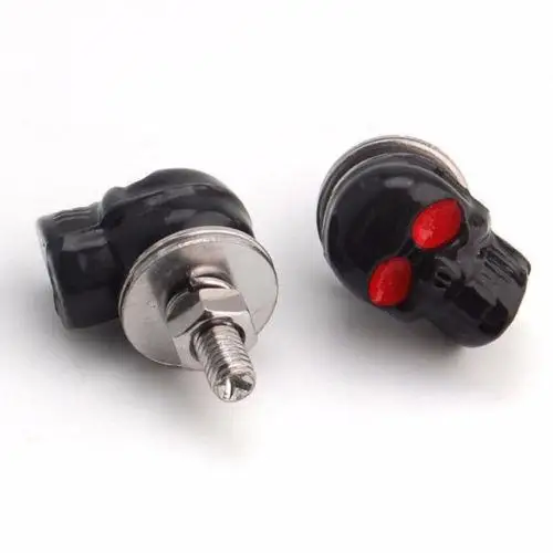 2 шт. череп номерной знак рамка Болт Винт грязи велосипед мотоцикл винт