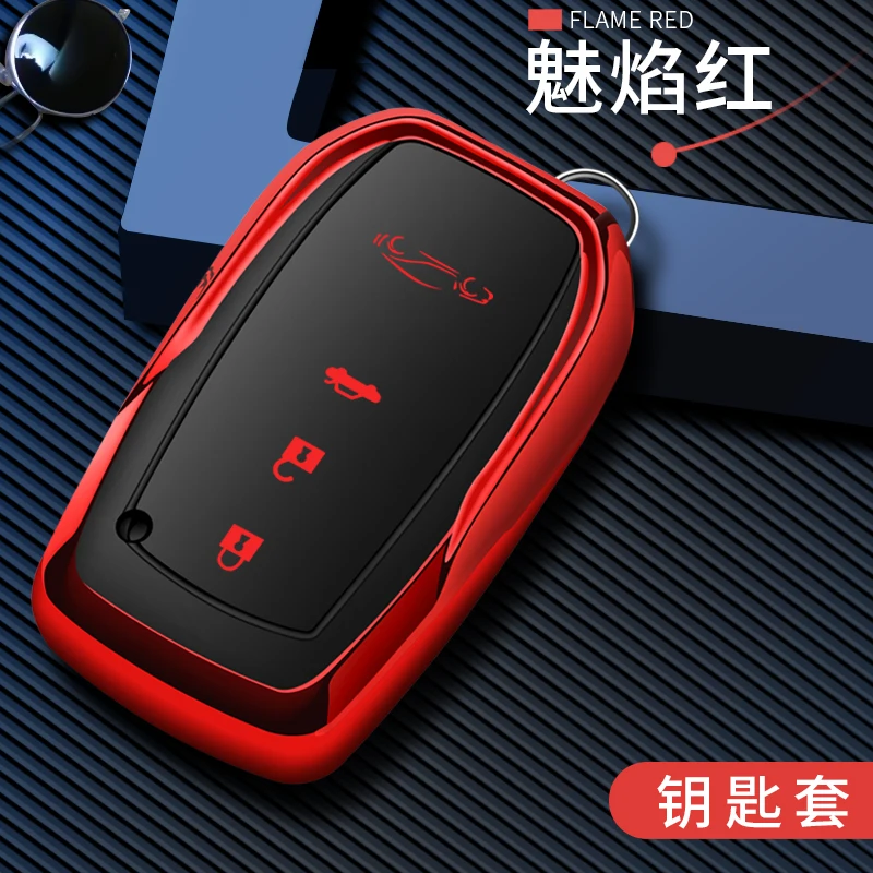3 button TPU высокого качества+ ABS чехол для ключа автомобиля для Toyota Camry Corolla Корона ослепительный Prado Raying Carola 2 3 кнопки дистанционного ключа - Название цвета: 3 button