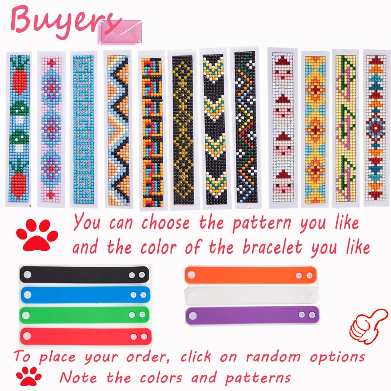 Набор для алмазной живописи ручная вышивка крестиком браслет с блестками