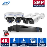 4k ultra hd 4ch poe nvr kit h 265 cctv ip audio camera security system 8mp ir outdoor night vision video surveillance kits