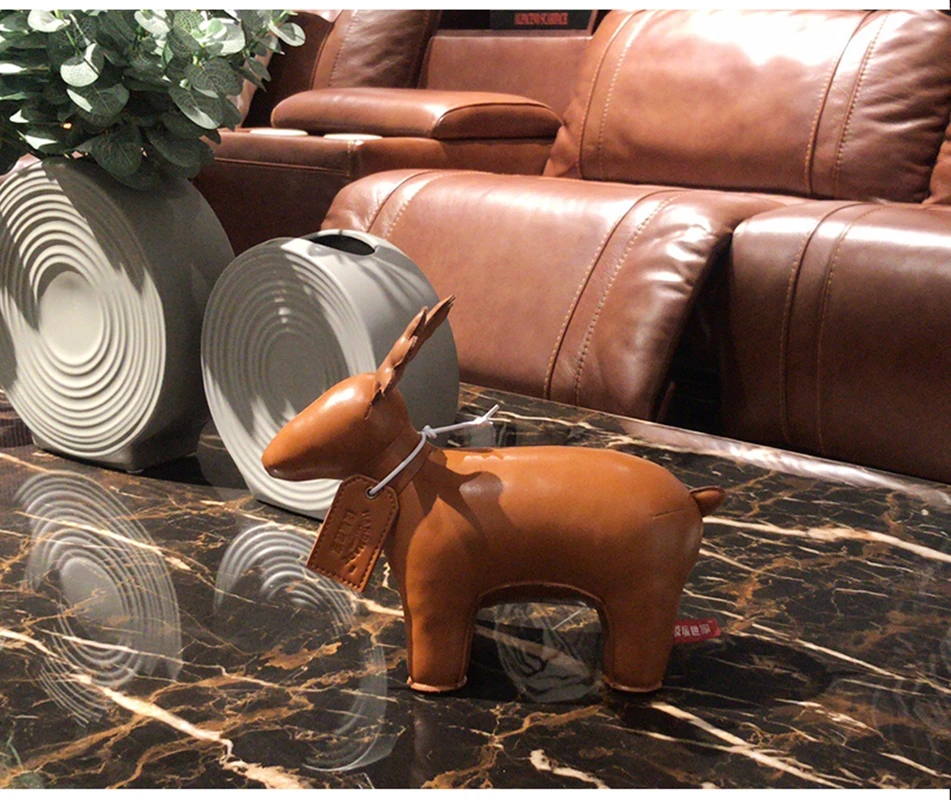 Искусственная кожа форзац с животными олень пресс папье ручная работа украшение