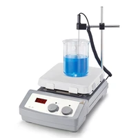 ms7 h550 s laboratory led magnetic hot plate stirrer with temperature sensor max stirring quantity 10l 1500rpm shaded