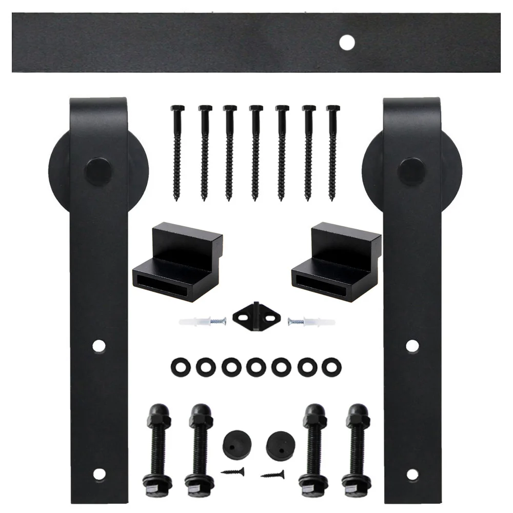 Американская раздвижная дверь сарая из углеродистой стали 200 см полный набор