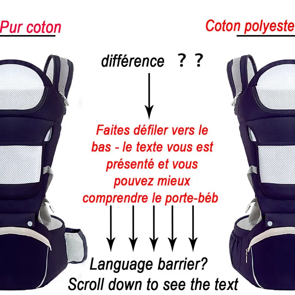 

High Quality Ergonomic Baby Carrier 0-48 Month Backpack Infant Large Size and Multi Function Baby Products Carrier Braces Items