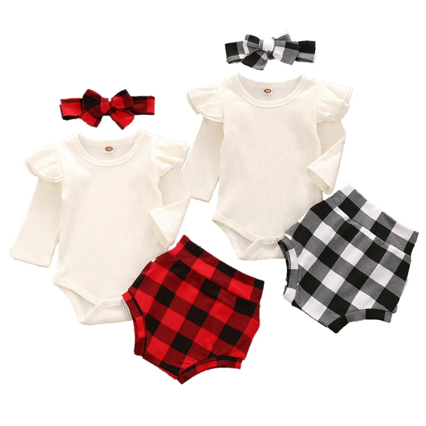 Emmababy 2020 осенний комплект из 3 предметов для маленьких девочек белый комбидресс с