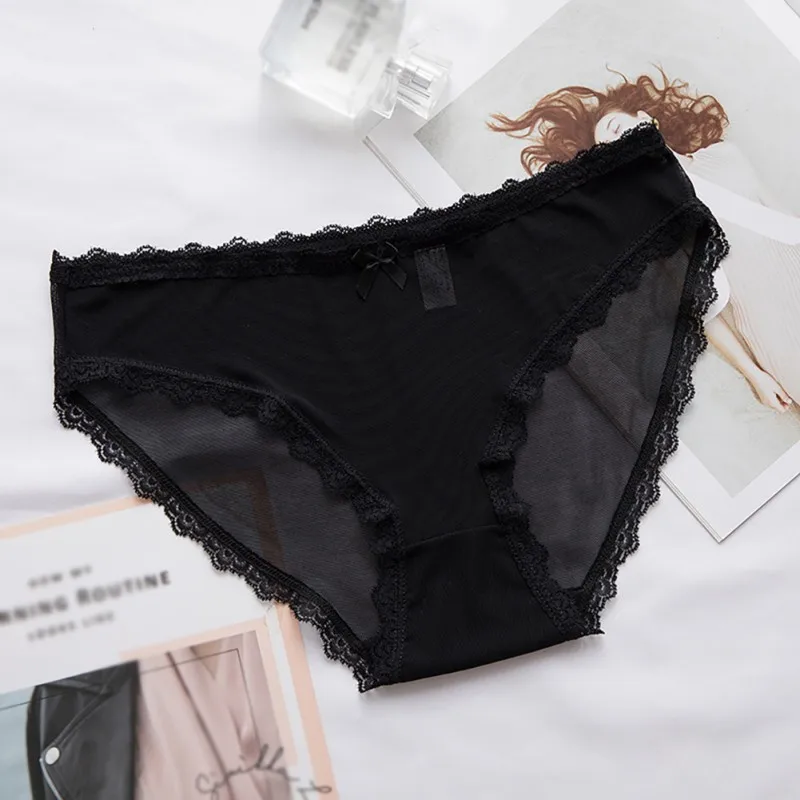 Новые модные женские трусики сексуальные кружевные дышащие сетчатые с низкой