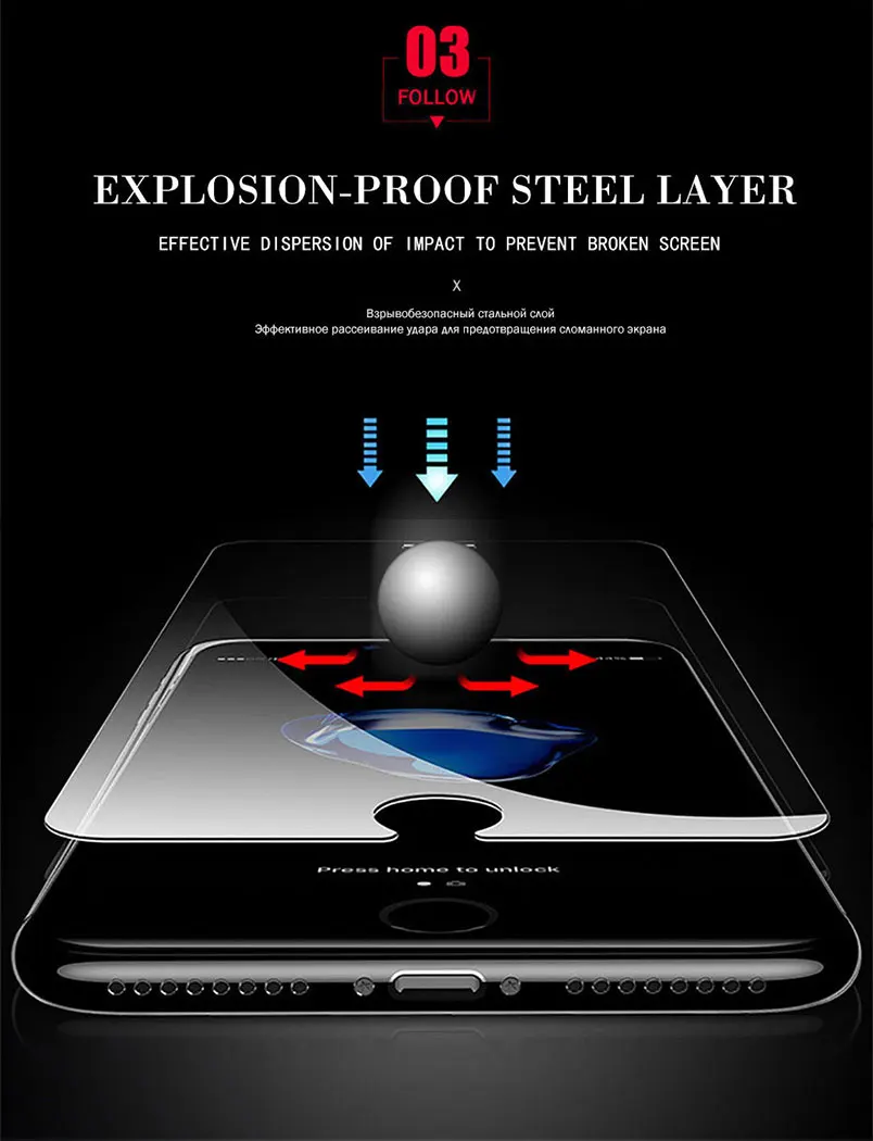Защитная пленка для экрана из закаленного стекла 9H iPhone 11 Pro Max Xs XR X 7 8 10 4 6 5 5c SE 6s plus