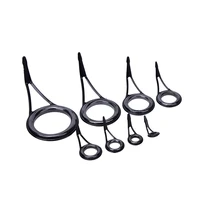 8pcs stainless steel guide wire loop fishing rod guide ring eye ceramic repair kit fishing rod accessories