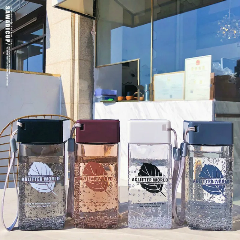 350 мл простая квадратная чашка для воды индивидуальная бутылка рук креативная