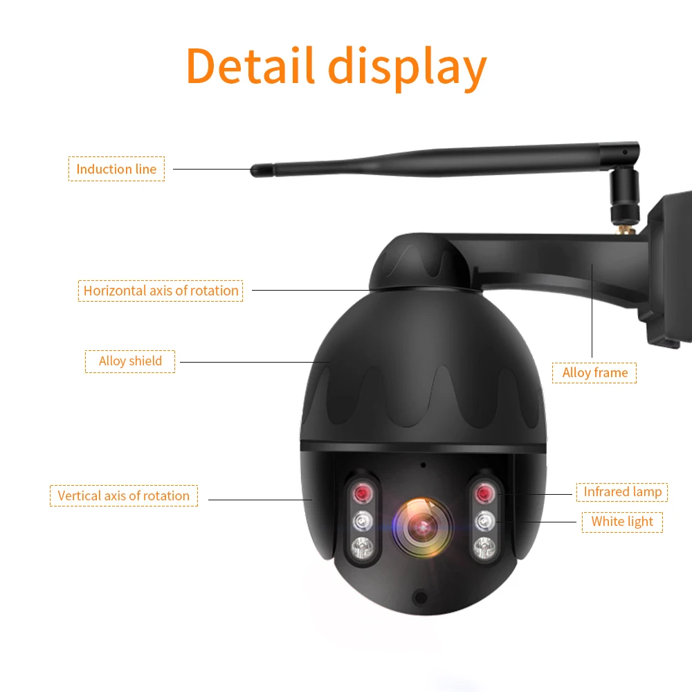 

Podofo HD 1080P Intelligent Cloud Wireless IP Camera WIFI Outdoor Waterproof IR Night Vision Home Security Network Camera