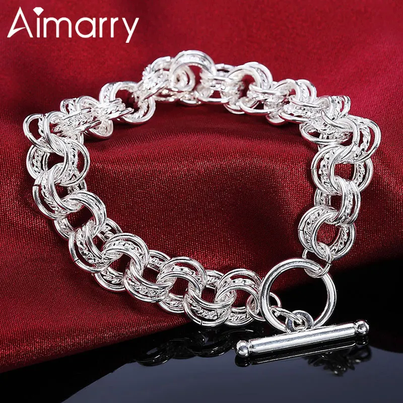 

Aimarry 925 Sterling Silver Classic Charm TO Chain Bracelet For Women Party Christmas Gifts Wedding Fashion Jewelry