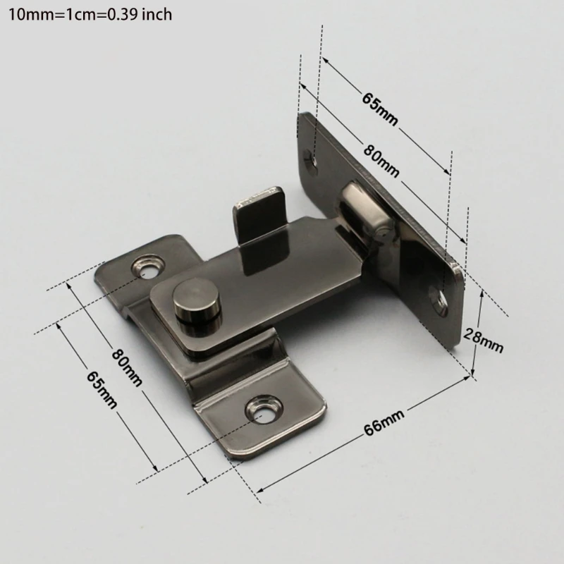 Прямая угловая дверная защелка 90 градусов скользящая застежка Дверной замок