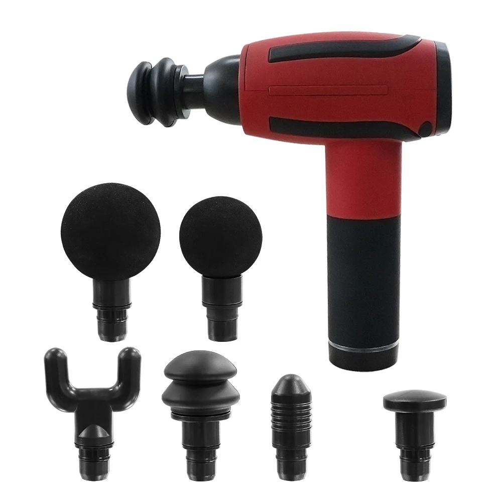 

USA Stock 6 Heads Massager Muscle Massage Gun Therapy Body Relaxation Pain Relief Health Care Tool