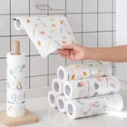 Многоразовые салфетки для мытья посуды, полотенце для рук салфетка рулонов, одноразовые бумажные полотенца из бамбука, 50 шт.рулон