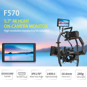 F570 5.7 Inch on Camera DSLR Field Monitor Touch Screen IPS Full HD 1920x1080 Video Focus Assist 4K Monitor for Canon Camera