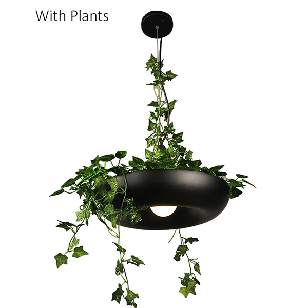 Black with plants Северное растение, подвесные светильники, сделай сам, небесный сад, светодиодная лампа, Khelse, цветочный горшок, подвесной светильник, для столовой, ресторана, кафе, растений - Цвет корпуса: Black with plants
