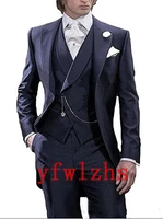 new arrival one button groomsmen peak lapel groom tuxedos men suits weddingprom best man blazer jacketpantsvesttie b254