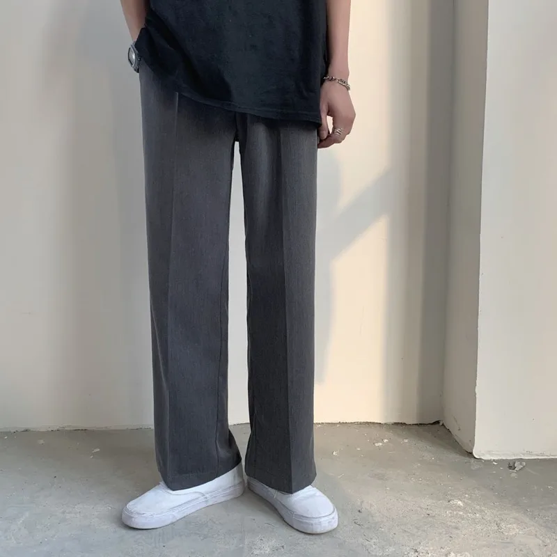 

Men's suit pants 2020 summer new slim solid straight pants new suit pants relaxed casual personality youth men's wear