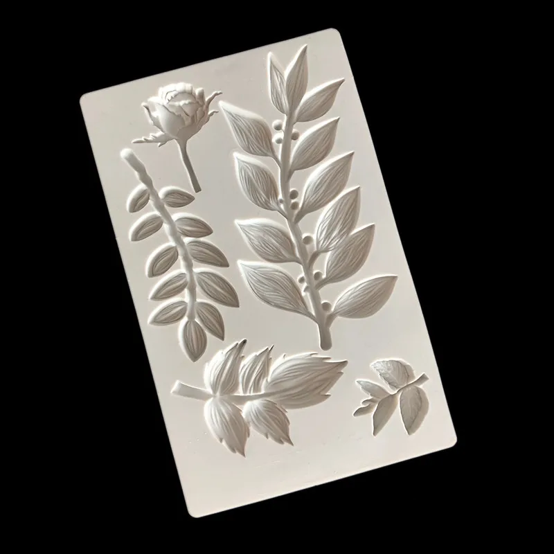 Новая ветка формы из силикагеля в форме розы форма для закручивания сахарного