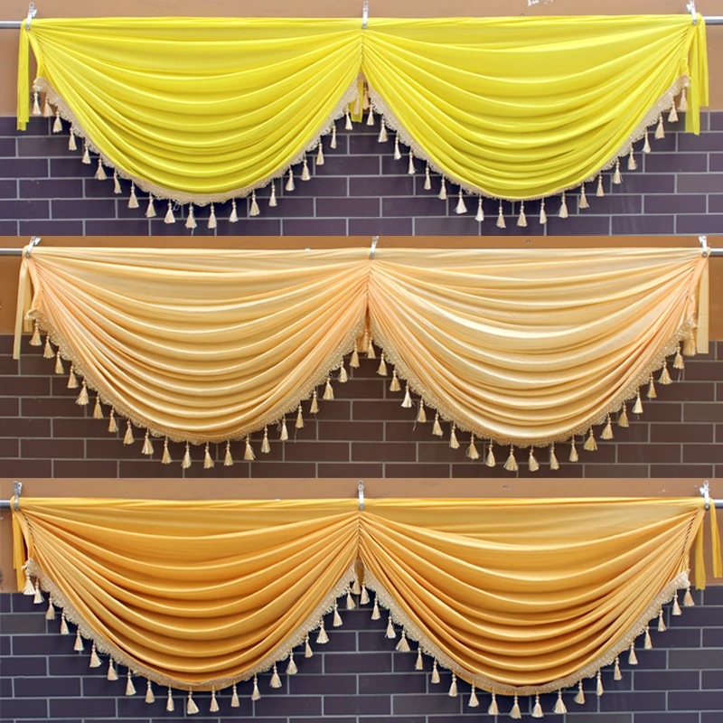 Кисточка ледяная шелковая ткань Свадебный сценический фон вуаль украшение